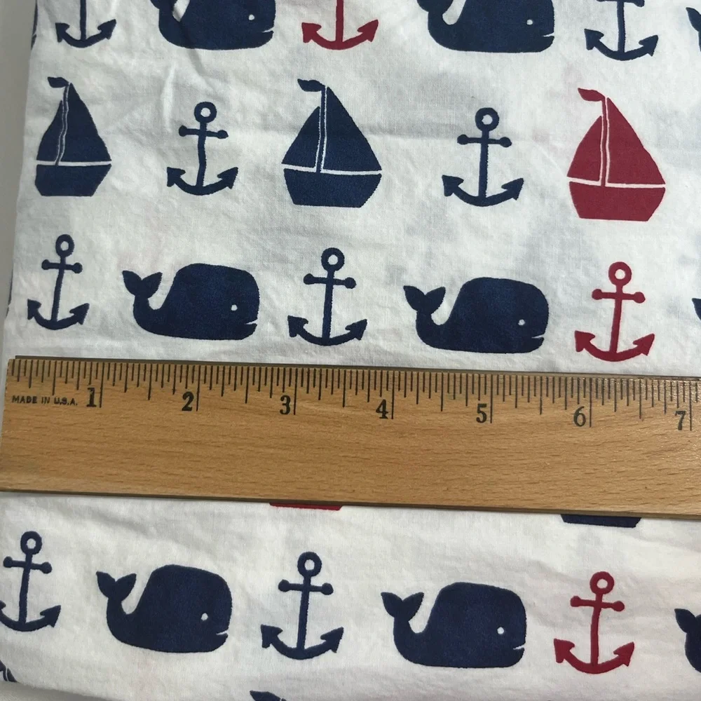 PB Kids Hamptons Whale Fitted Crib Sheets (2) Organic Cotton Nautical